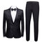 2 pièces costumes de mariage pour hommes noir veste costume ensemble - photo 3