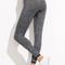 Leggings marné taille gris tricoté contrasté - photo 3