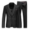 Hommes costumes mâle costumes blazer noir solide - photo 2