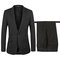 Hommes d'affaires hommes slim fit robe de mariée costumes noir grande taille - photo 1