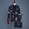 Mariage costume homme noir hommes hommes floral - photo 6