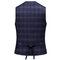 Affaires ensemble hommes costumes plaid 3 pièces slim fit mariage marque - photo 5