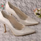 Chaussures de mariage romantique taille réelle du talon 3.54 pouce (9cm) eté talons hauts - photo 3