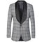 Classique hommes costume designer hommes blazer plaid costume - photo 2