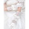 Satin avec bowknot blanc élégant | gants de mariée modestes accrocheur - photo 1