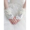 Satin perles ivoire gants de mariée de luxe frappant - photo 1