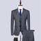 Mode marié slim fit mariage robe costume hôte gris - photo 1