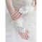 Satin perles ivoire gants de mariée de luxe frappant - photo 2