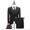 Costume hommes slim fit business gris rayure hommes haute qualité hommes costumes - photo 1