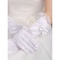 Charmant taffetas avec application blanc chic | gants de mariée modernes - photo 1