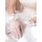 Organza avec des fleurs blanches élégantes | gants de mariée modestes chaming - photo 1