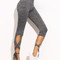 Leggings clair gris taille haute avec lacets - photo 1