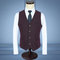 Pour mariage rouge costume gilet 3 pièces hommes costumes - photo 4