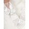 Absorbant satin avec cristal blanc élégant | gants de mariée modestes - photo 1