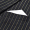 Costume blazers pantalon 2 pièce simple bouton rayé noir formel - photo 5