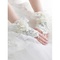 Satin perles ivoire gants de mariée de luxe frappant - photo 3