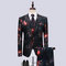 Floral slim fit scène motif hommes costumes ensemble 3 pièces - photo 6