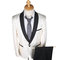 Slim blanc hommes costumes pour mariage tuxedos hommes - photo 2