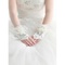 Satin perles ivoire gants de mariée de luxe frappant - photo 4
