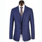 Costume d'affaires bleu mâle blazer plaid costume taille européenne - photo 2