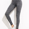 Leggings marné taille gris tricoté contrasté - photo 2