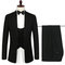 Taille européenne costumes 3 pièce noir design hommes formelle - photo 1