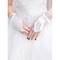 Voyant satin dentelle hem blancs élégants | gants de mariée modestes - photo 2