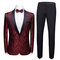 2 pièces costumes de mariage pour hommes noir veste costume ensemble - photo 4