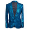 Costume hommes costumes bleu tuxedos mariage mâle - photo 2