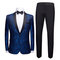 2 pièces costumes de mariage pour hommes noir veste costume ensemble - photo 1