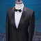 Mode noir groomsman costume avec pantalon hommes costume - photo 4