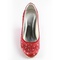 Satin chaussures à talons hauts de mariée avec une pente ronde junoesque - photo 3