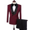 Rouge terno tuxedos costumes de mariage hommes costume nouveauté haute qualité - photo 2