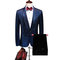 Costume homme robe de mariée slim fit costumes homme bleu hommes - photo 1