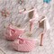 Chaussures de mariage talons hauts taille réelle du talon 5.12 pouce (13cm) charmante plates-formes - photo 10