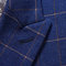 Bleu plaid scène costumes de mariage pour hommes hommes double boutonnage - photo 5