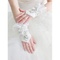 Dentelle avec cristal blanc gants de mariée de luxe avant-gardiste - photo 2