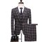 3 pièce blazers pantalon ensemble plaid costumes hommes - photo 1