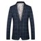 Nouveaux hommes veste mode plaid décontracté boutique - photo 5