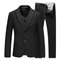 Hommes costumes mâle costumes blazer noir solide - photo 4