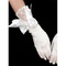 Absorbant satin avec cristal blanc élégant | gants de mariée modestes - photo 2