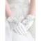 Passionnant avec crystal white satin chic | gants de mariée modernes - photo 1