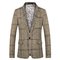 Blazers costumes blazers gris mode plaid hommes - photo 4