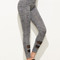 Leggings détail taille haut marne de maille gris avec panneau - photo 1