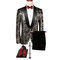 Tuxedos manteau pantalon 4xl impression mariage hommes costumes - photo 1