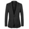 Hommes d'affaires hommes slim fit robe de mariée costumes noir grande taille - photo 2