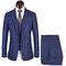 Costume d'affaires bleu mâle blazer plaid costume taille européenne - photo 1