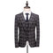 3 pièce blazers pantalon ensemble plaid costumes hommes - photo 3