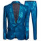 Costume hommes costumes bleu tuxedos mariage mâle - photo 1