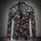 Grande taille cran revers floral jaqueta masculina loisirs - photo 1
